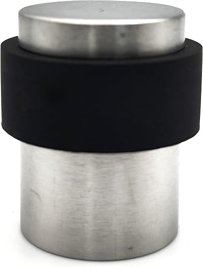 Zoo Hardware Satin Stainless Steel Door Stop 41mm Floor Mount Concealed Fixing