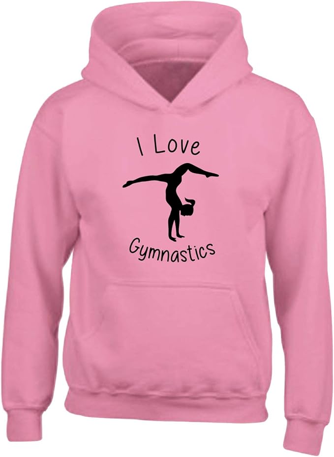 Absolutely Top I Love Gymnastics Girls Handstand Hoodie Childrens Dance ...