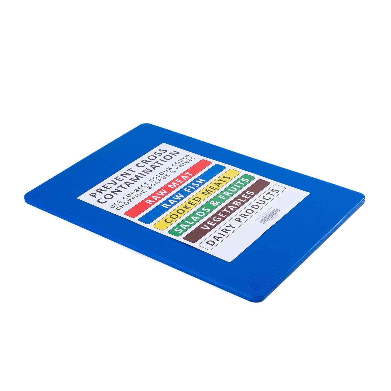 BAKI Commercial Plastic Cutting Board 18 x 12 x 0.5 inch (Blue)
