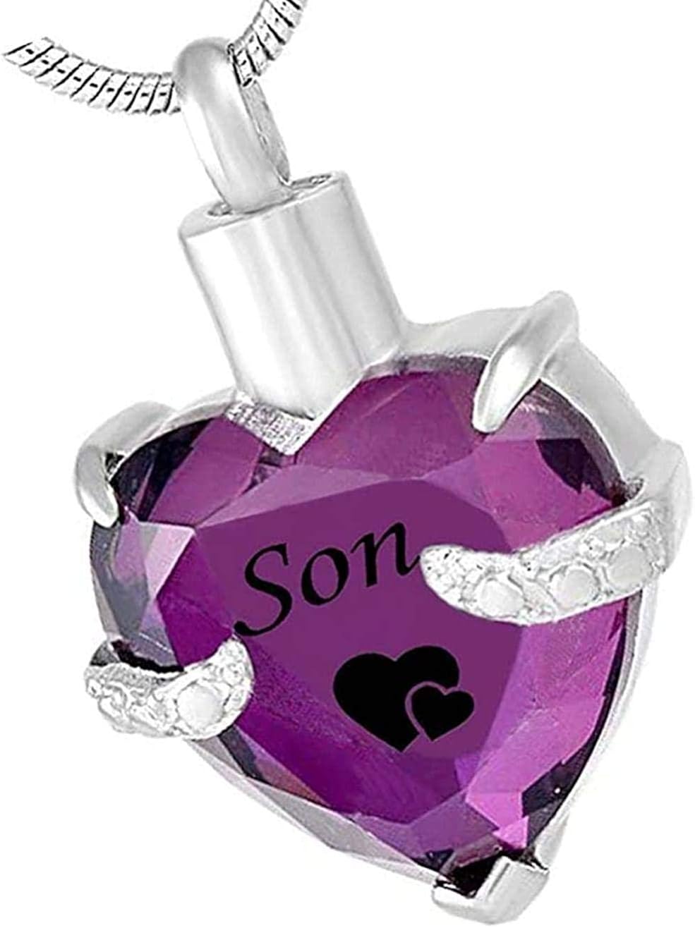 Urn Necklace for Ashes Glass Cremation Jewelry Son
