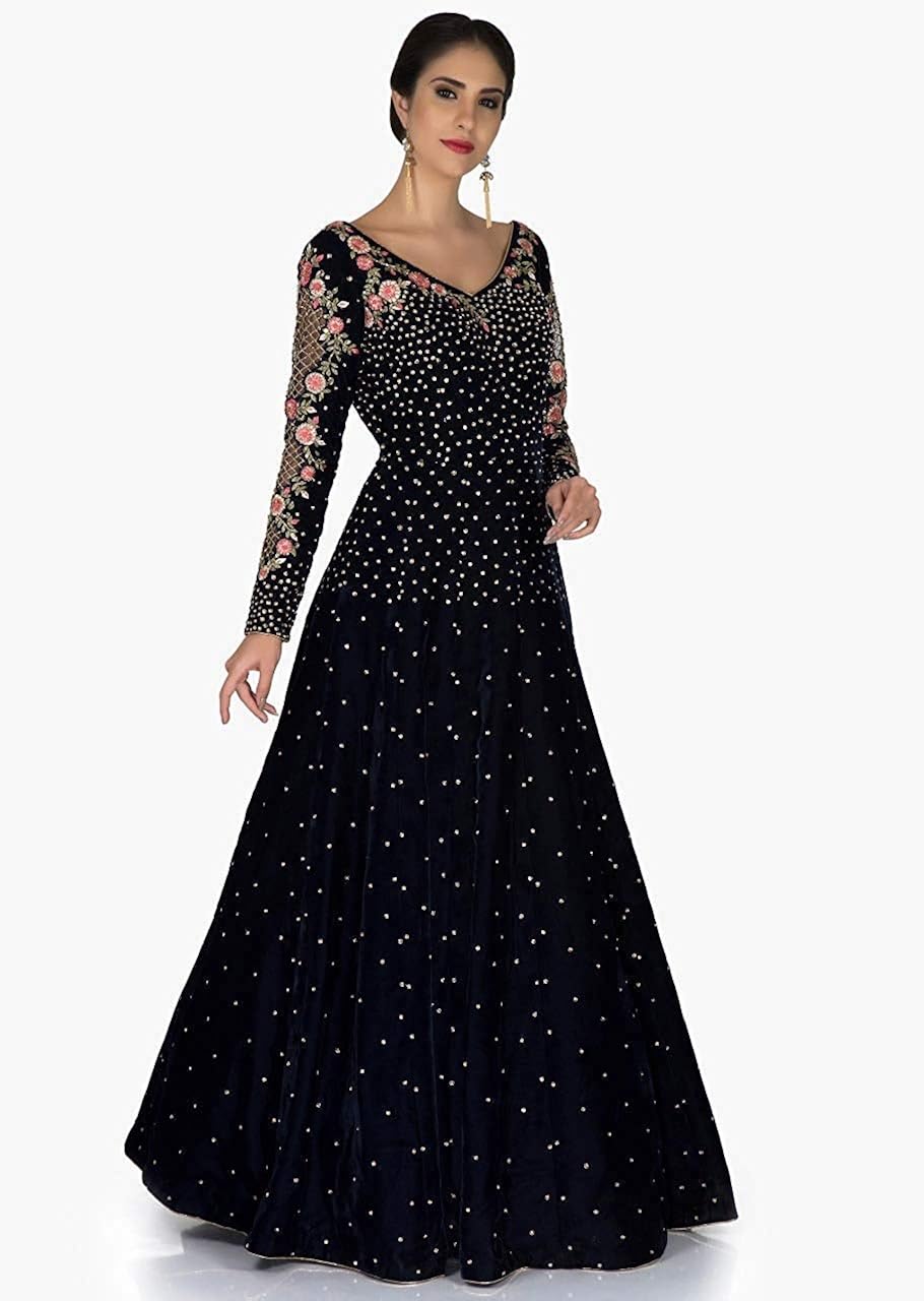 ethnic vila semi stichhed gown for women(semi-stiched)