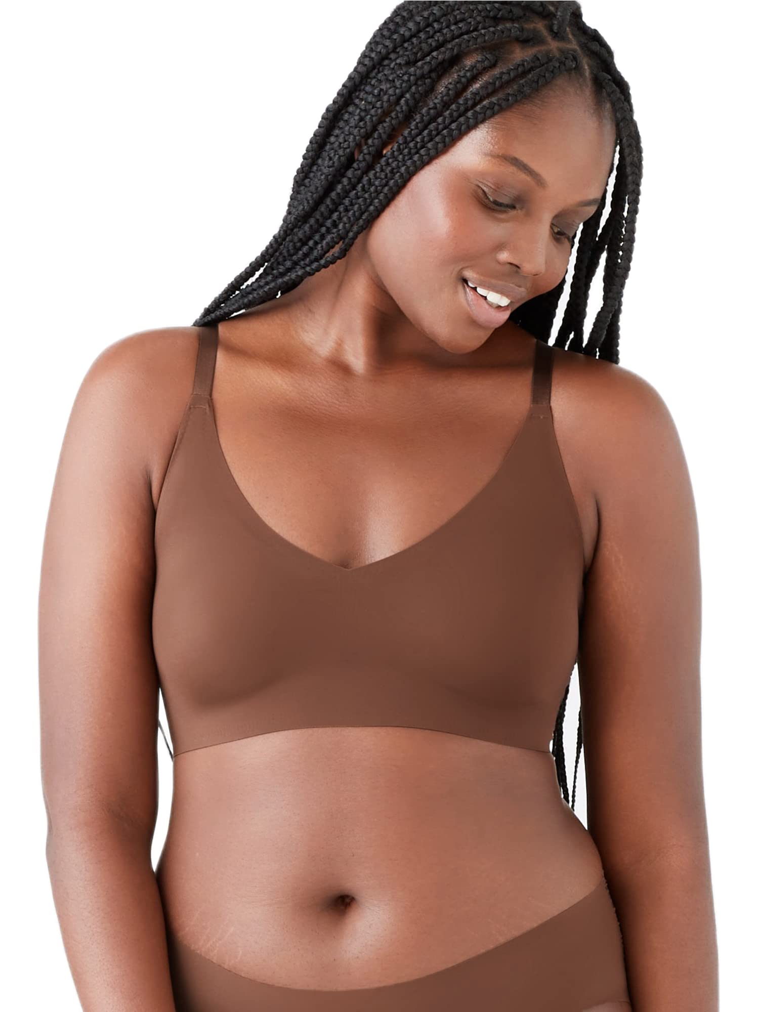 True & Co. Women’s True Body Triangle Convertible Strap Bra, Chestnut, (X-Large) 38-40A/D