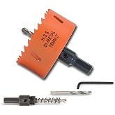 VIKITON 3 inch Hole Saw for Wood, Metal, Plastic &amp; Drywall, with Arbor | 76mm Bi-Metal Hole Saw Cutter, Fast Chip Removal, Smooth Clean Cuts, Heavy-Duty yet Lightweight &amp; Handy