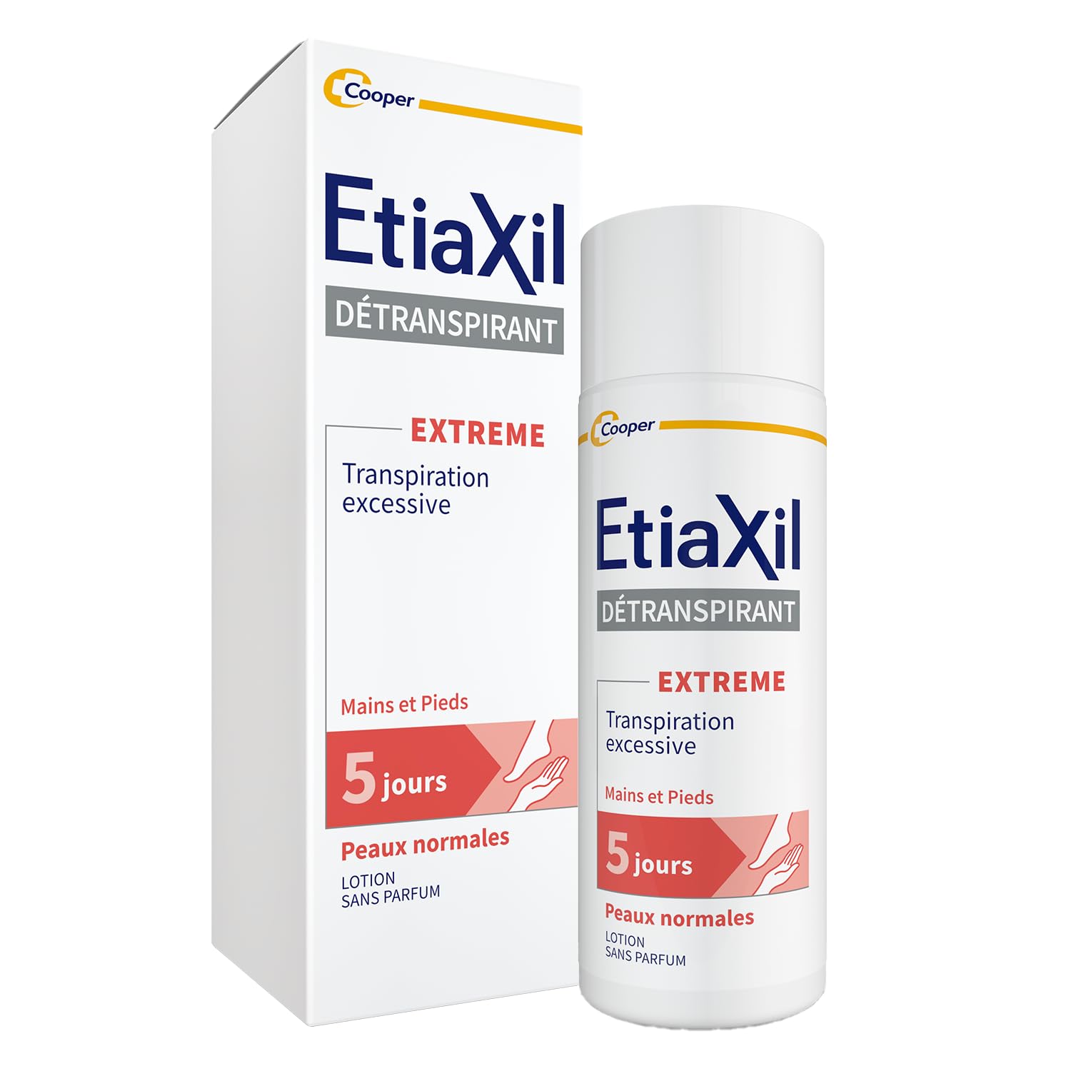 ETIAXIL Deodorant Deodorant - Treatment of Excessive Sweating - Feet and Hands - Extreme Normal Skin - 5 Day Efficacy - 100ml