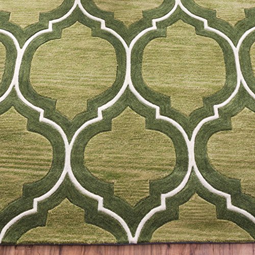 Buy Pino Classic Dark Green Moroccan Trellis Area Rug 5x7 (5' x 7'6