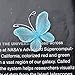 50pcs Wired Mesh Stocking Glitter Butterflies - Blue