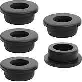 5PCS Rubber Grommets 1"(25mm) Drill Hole, 5/8"(16mm) ID Durable Black Silicone Top Hat Grommets for Automotive Firewall, Wiring Protection