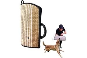 WLSJ Dog Bite Sleeve,Professional Training Equipmentfor Young Dogs Work Dog Puppy Tugs Training Playing and Medium to Large Dogs. Dog Bite Tug Toy(Black)