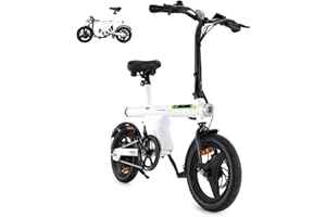 2026 Electric Bike for Adults 500W Motor 18 mph Foldable E-Bikes 14" Adult Electric Bicycles with Smart Uphill 36V 7.8AH Batt
