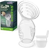 haakaa Gen.2 Plus Manual Breast Pump, 5oz/150ml with Spill-Guard Insert Set | Gentler pumping, helps reduce spills, ultra-soft silicone ComfortCARE flange, stable base, quiet &amp; cord-free, BPA-free