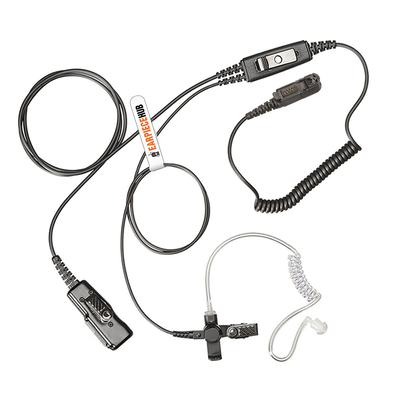 Professional Heavy Duty (PRO-HD) Covert Earpiece Headset Compatible with MOTOROLA DP2000 DP2200 DP2400 DP2600 DEP570 MTP3250 MTP3200 XPR3300 XPR3500 Two Way RadioRadio