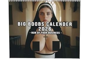 "NUNS" Calendar 2026, Sexy Women Nude Calendar, Adult Erotic Wall Calendar 2026 with Sensual Photography, 12 Month Calendar