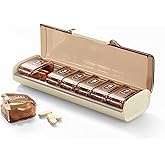 Weekly Pill Organizer,Portable 7 Day Pill Box,Moisture Proof Medicine Pill Organizer,Travel Pill Case with BPA-Free Material,Pocket-Size for Supplements & Vitamins (White)