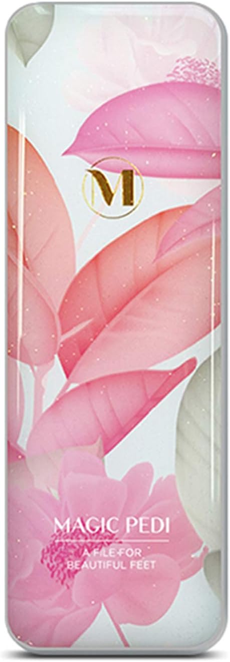 Premium Glass Callus Remover with Pouch, Foot File for Feet, Perfect Healthy Foot Care in Pedicure Tool to Remove Hard Skin, No Damage to Skin, for Wet and Dry Feet (Floral)