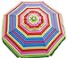 Rio Beach 6' Beach Umbrella with Sun Block, Multi Stripe