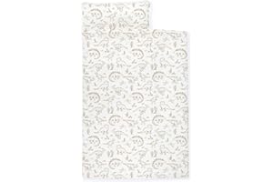 Makemake Organics GOTS Certified Organic Cotton Nap Mat with Detachable Pillow for Kids Soft Sleeping Bag for Toddlers, Boys, Girls - Ideal for Daycare, Preschool, Kindergarten