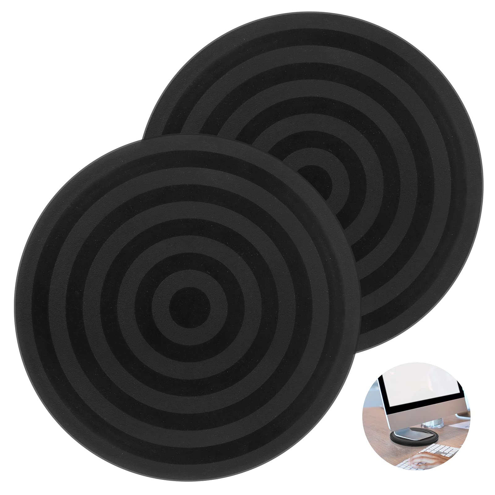 Rotating Swivel Stand Turntable 2 PCS 360 Degree Rotating Platform Multipurpose Lazy Susan Swivel Turntable With Steel Ball Bearings For Monitor Laptops Speakers Bonsai Plants Cake Clay(8Inch)