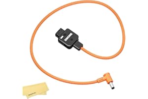 ZGCINE D-Tap to DC 5.5 * 2.5mm Power Cable for Amaran 60ds 60xs Atomos Ninja V Monitor,Feelworld Monitor, Hollyland Mars LED 