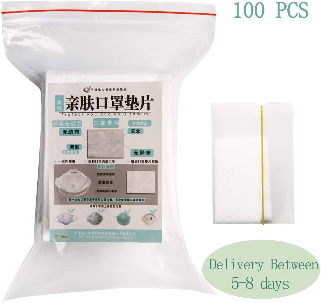 100 Pcs Mask Gasket Disposable 3 Layers of Breathable Gasket PM2.5 Protective Mask Gasket for Men Women