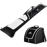 GoHimal Ski Bag &amp; Boot Bag Combo, Padded Ski Carrier | Fits Skis Up to 200CM, Fits Boots Up to US13, Safety Reinforced, Water-Resistant, Ski Travel Bag