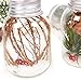 Juvale 6 Pack Clear Glass Rustic Christmas Tree Ornaments, Hanging Mason Jar Holiday Decorations, 6 Designs (1.5 x 2.6 in)