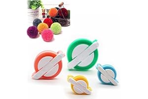 Pompom Maker, EFly 4 Pcs Different Sizes Pom-pom Maker Fluff Ball Weaver Needle Craft DIY Wool Knitting Craft Tool Set for Kids and Adult