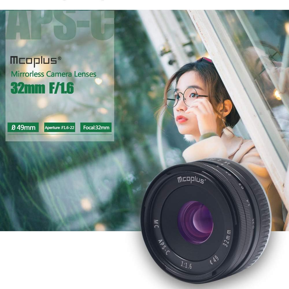 Venidice 32mm F1.6 Manual Focus Lens, Large Aperture APS-C Prime Lens for NEX 3/5/6/7, Alpha A5000, A5100, A6000, A6100 - Image 5