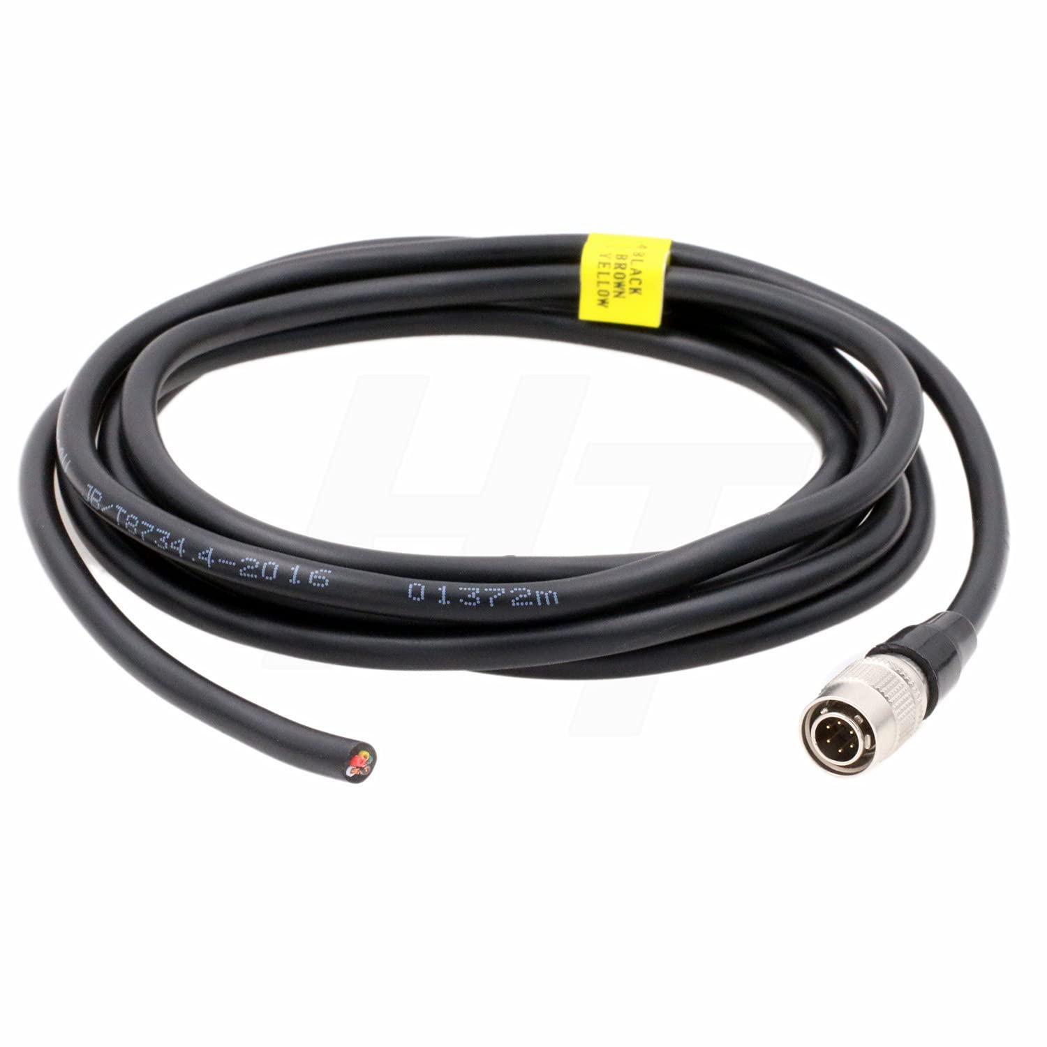 HangTon Hirose 6 Pin Male HR10A-7P-6P to Open End Flying Cable Bare Wire for Nikon Topcon Trimble Sokkia Pentax Surveying Instrument (Straight 6-pin, 10m)