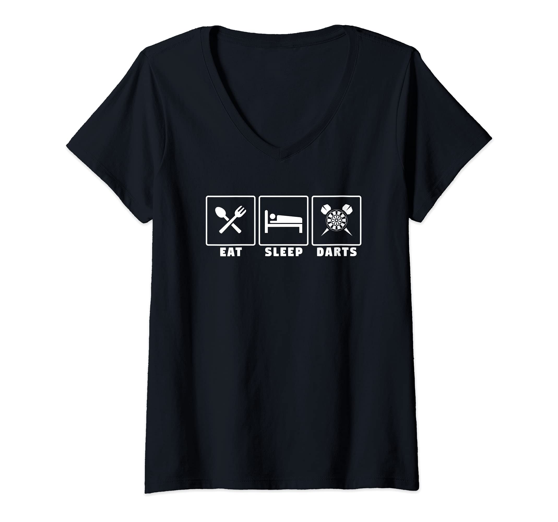 Womens Eat sleep darts - darts player V-Neck T-Shirt
