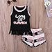 Mikrdoo Toddler Girl Summer Clothes Black Vest Tops Tassels Shorts 2pcs Baby Girl Outfit Suit (18-24 Months, B)