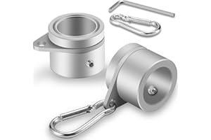 BONWIN 1.25" Flag Pole Rings, 2 Pcs Anti Wrap Flag Pole Clips Swivels, 360° Rotating Flagpole Mounting Rings, Aluminum Alloy Spinning Flag Pole Kit Parts for 1.02-1.25" Diameter (1.25 Inch, Silver)