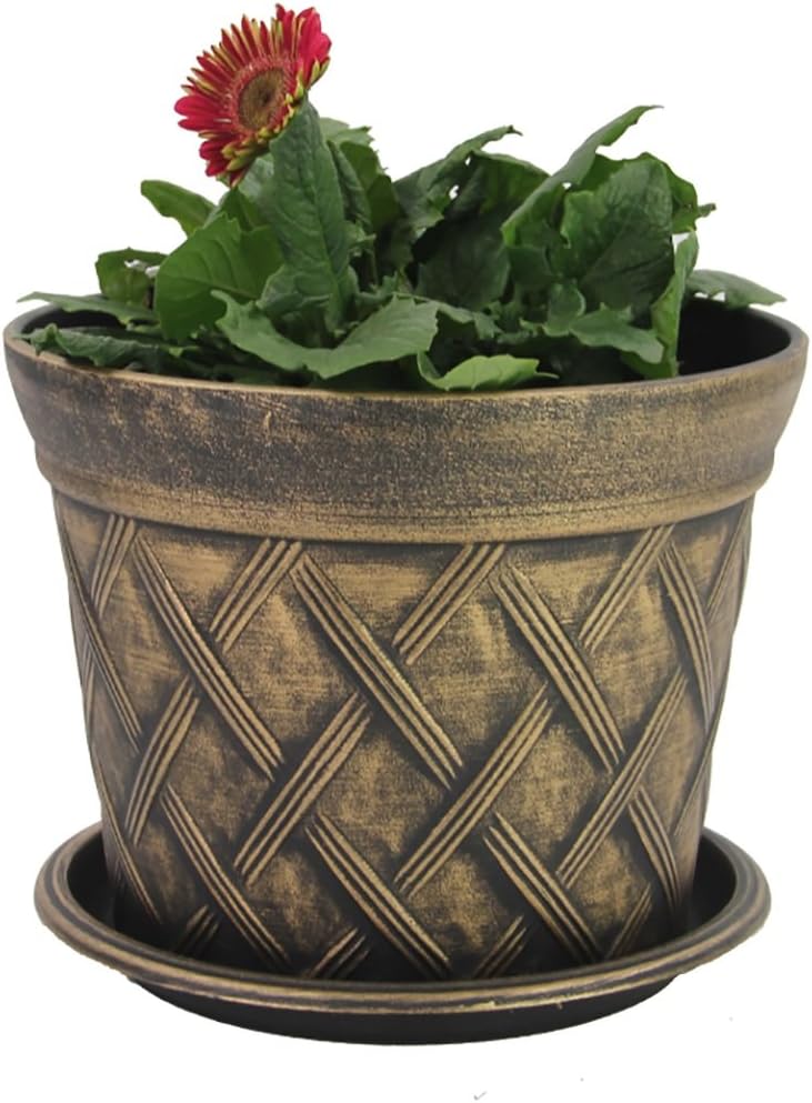 Creative Flowers pot Plastic Flower Pot Retro Personality Green Planted