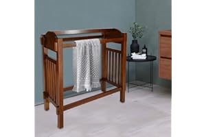 Wayborn Oak Solidwood Quilt Rack 32″X12.5″X36″ Assembly Required Wooden Quilt Rack Hanger