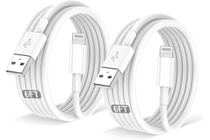 2PACK for iPhone Charger 6FT,Lightning Charging Cable,for Apple Certified Cord for iPhone 14/13/12/11 Pro/X/Xs Max/XR/8 Plus/7/6s/SE/5c/5s,for iPad Air/Mini USB Charge 6Foot