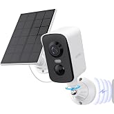 Arenti Solar Camera Outdoor Wireless, 3MP 2K with 340&deg; Pan, PIR Detection, Color Night Vision, 2-Way Audio, Battery with Solar Powered Wireless Cameras for Home Security Outdoor, Works with Alexa