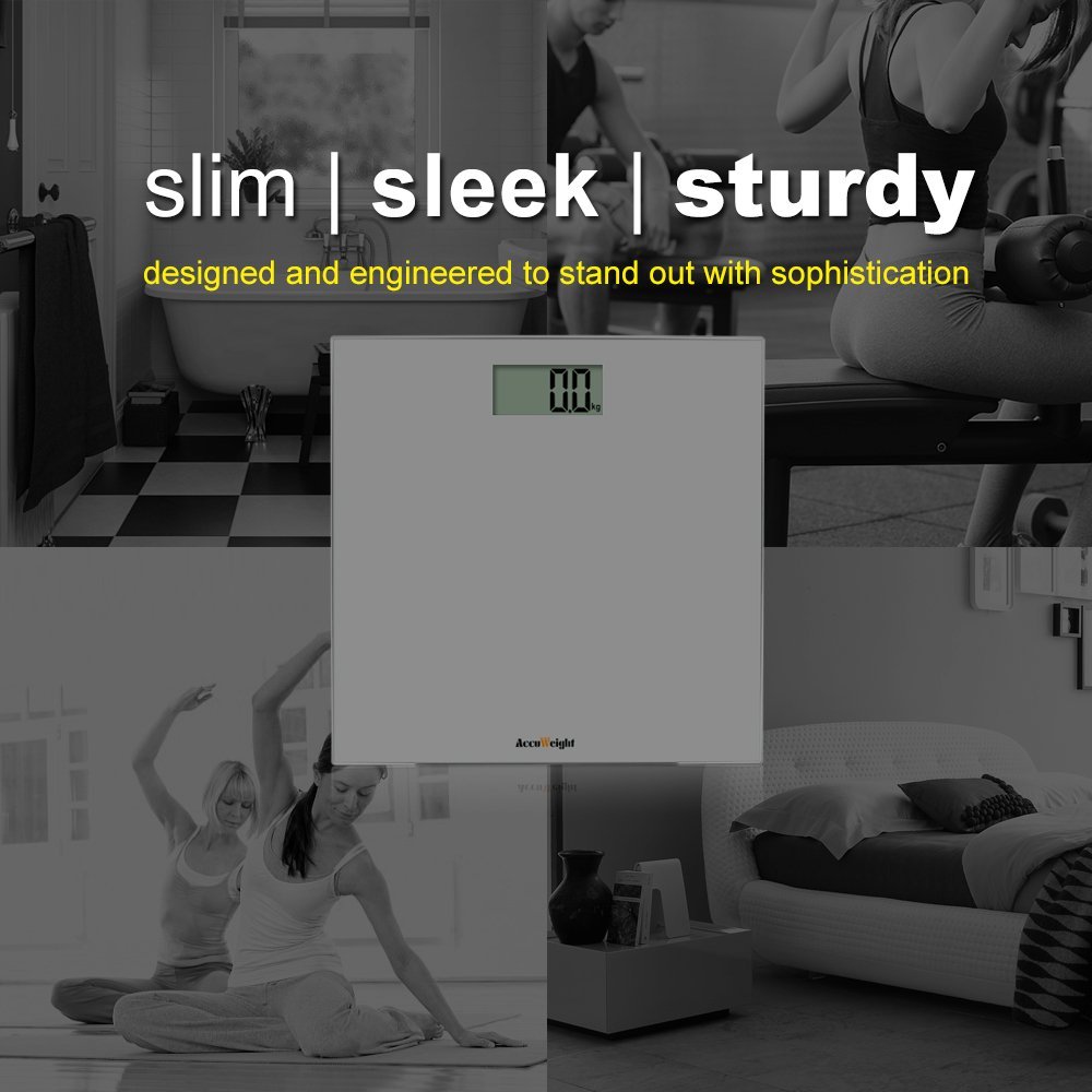 Galleon AccuWeight Digital Bathroom Weight Scale With 400lb/180kg