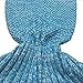 Roluck Mermaid Tail Blanket Handmade Warm Keeper Autumn Winter Blanket for Girls (Blue)