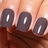 Gel Polish, 0.5 Fl Oz Grey Brown Gel Polish Autumn Winter Soak Off LED UV Coffee Brown Gel Polish Art Starter Manicure Salon DIY Nail Gel Polish