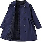 SOLY HUX Toddler Girl's Double Breasted Long Sleeve Trench Coat Teddy Lined Outerwear Winter Pea Coats