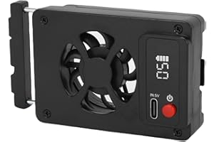 Diydeg Camera Cooling Fan, External Cooler with 5 Speeds, Spring Loaded Design, for Video Recording, Fit for RP A7M4 A7C ZVE1