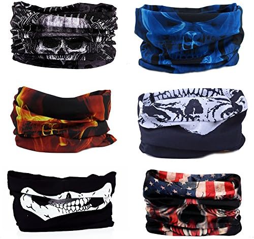 Wujia 4pcs/6pcs Unisex Multifunctional Outdoor Seamless Face Mask Bandana Headband