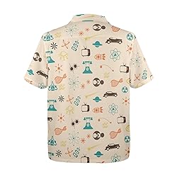 HUGLAZY 1950s Atomic Shirts Retro Space Shirts for