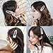 Fani 6 Pack Gold Silver Alligator Hair Clips Crystal Duck Bill Hair Barrettes Large Geometric Wedding Hair Pins Hair Accessories for Women (3.14inch/L X 0.86inch/W）