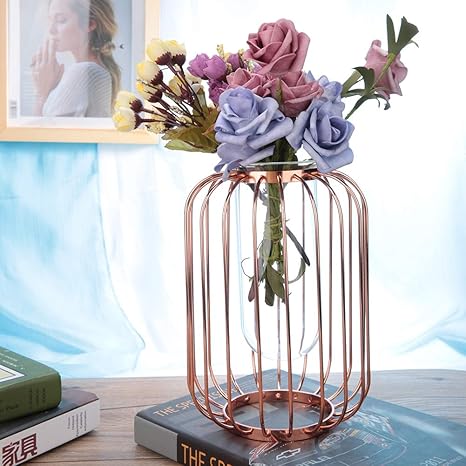 Nordic Wrought Iron Vase Lantern-Shaped 