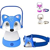 Kids Camping Essentials – LED Kids Lantern and Rechargeable Kids Headlamp Set | Multiple Purposes Kids Nightlight/Flashlight Toys –Holiday, Halloween N Birthday Gifts for Toddlers and Kids (Blue)