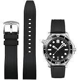 Niziruoup Watch Band Quick Release Fluororubber 19mm 20mm 21mm 22mm Soft Durable Universal FKM Rubber Replacement Band Strap for Men Women