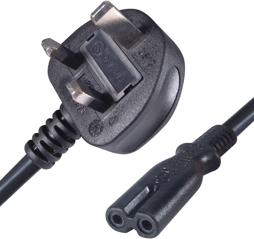 UK 3 Pin Plug to C7 Figure 8 Power Leads