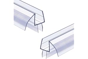 ELYXIAN 2 Pack Shower Door Bottom Seal 1/2" x 39" Glass Door Silicone Seal Strip Suitable for 1/2 Inch Glass Frameless Shower Door Seal Strip Stop Shower Leaks
