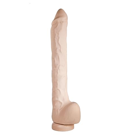 Dildorama 515 Modell S20F - 14,5 Zoll (37 x 4,4 cm) - sehr naturgetreuer Dildo, hautfarben, mit Hoden, Adern und Saugnapf, ph