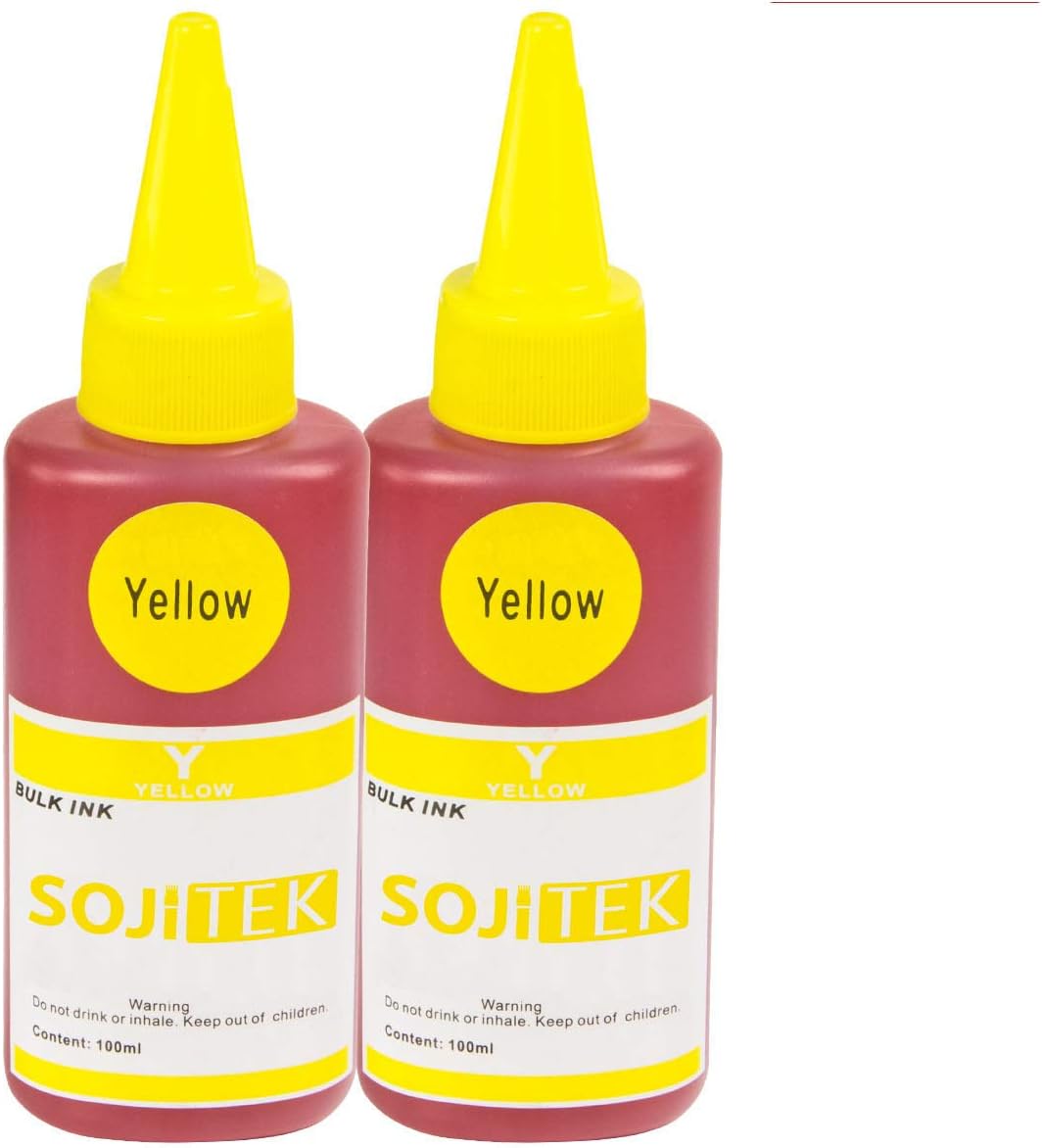 Sojitek 2PK x 100ml Refill Dye Yellow Ink for Z33/Z34/Z35